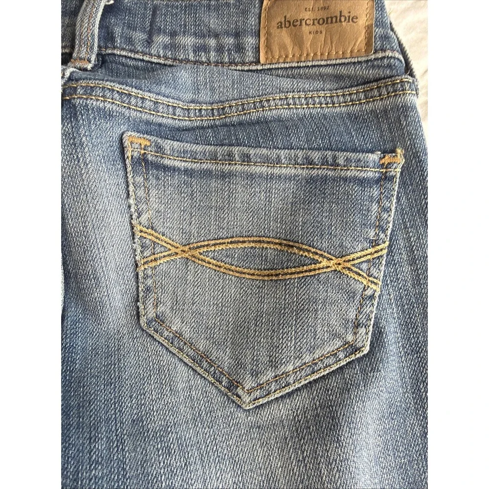 Abercrombie Kids Girls‎ Size 12 Skinny Jeans Light Blue Wash Minimalist